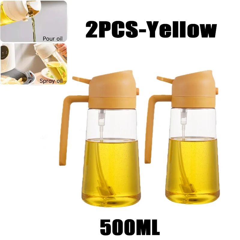 2in1 500ml Plastic Kitchen Oil Sprayer Spray Oil