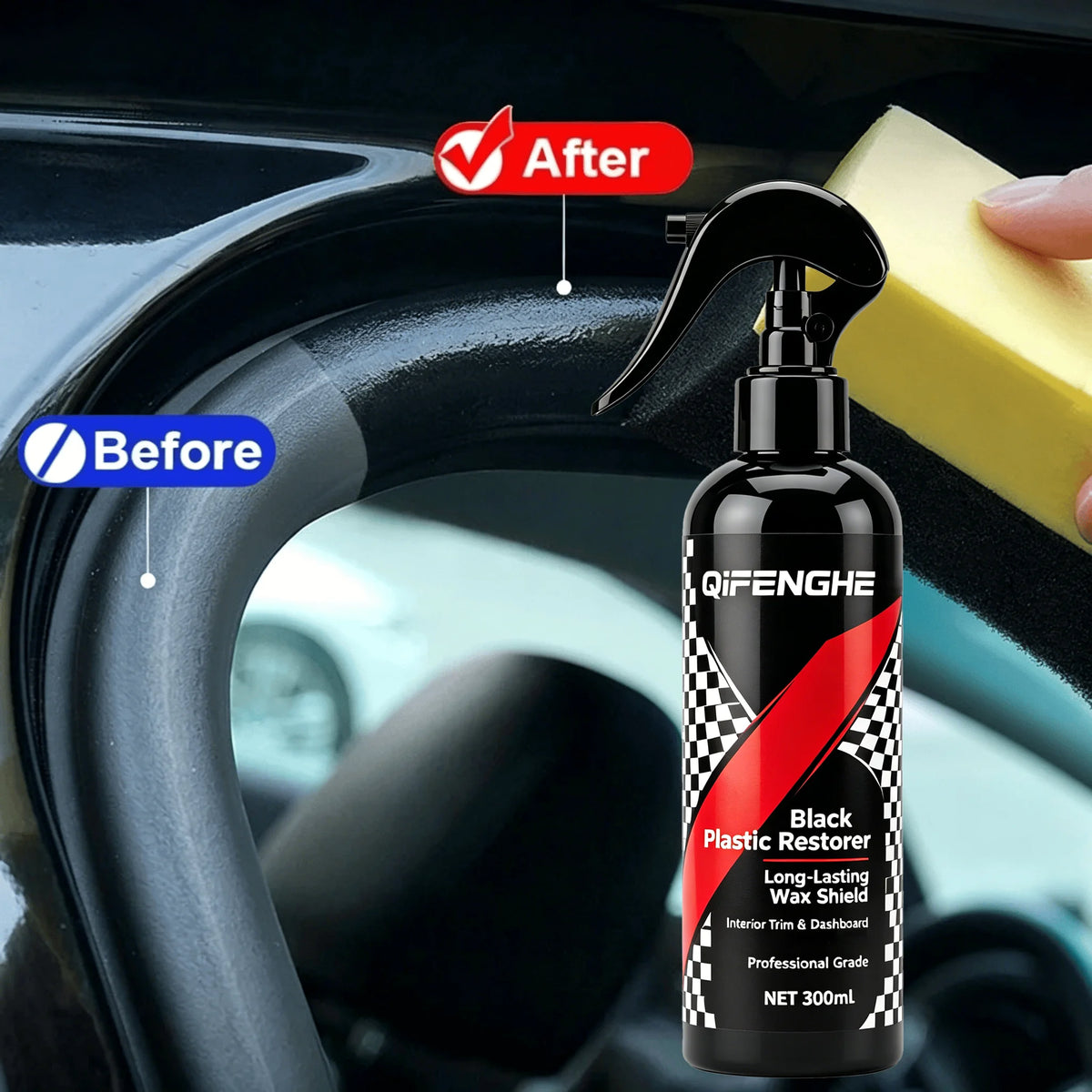Car Plastic Restorer Black Trim Renewal Long