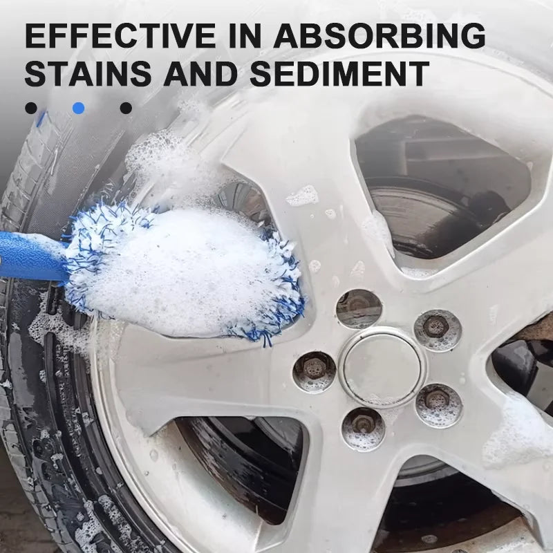 Car Wheel Tire Rim Cleaning Brush Portable Plush