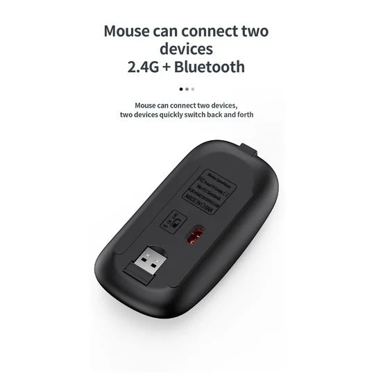 Slim Rechargeable Bluetooth Keyboard and Mouse Set for