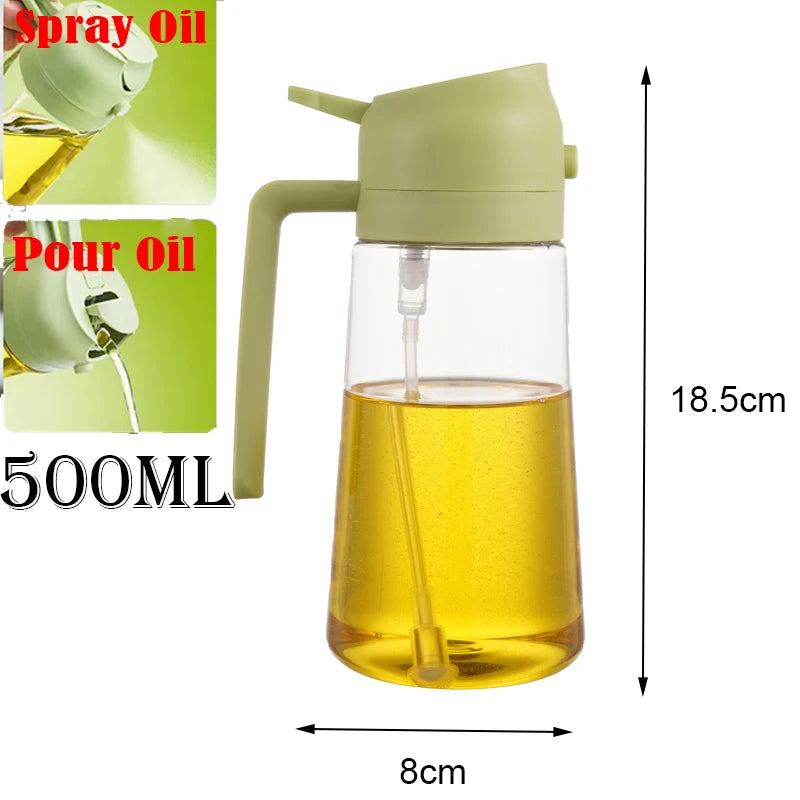 2in1 500ml Plastic Kitchen Oil Sprayer Spray Oil