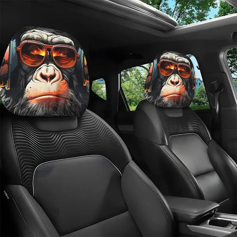 Taie d'oreiller de voiture imprimée visage d'Halloween