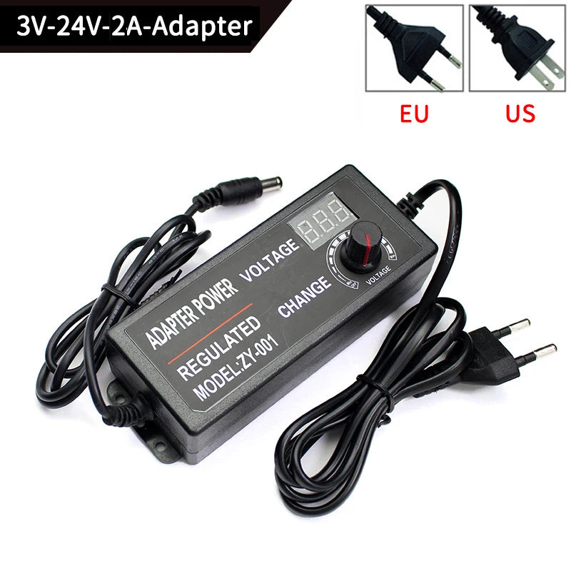 Adjustable Power Supply Adapter AC To DC 3V 12V