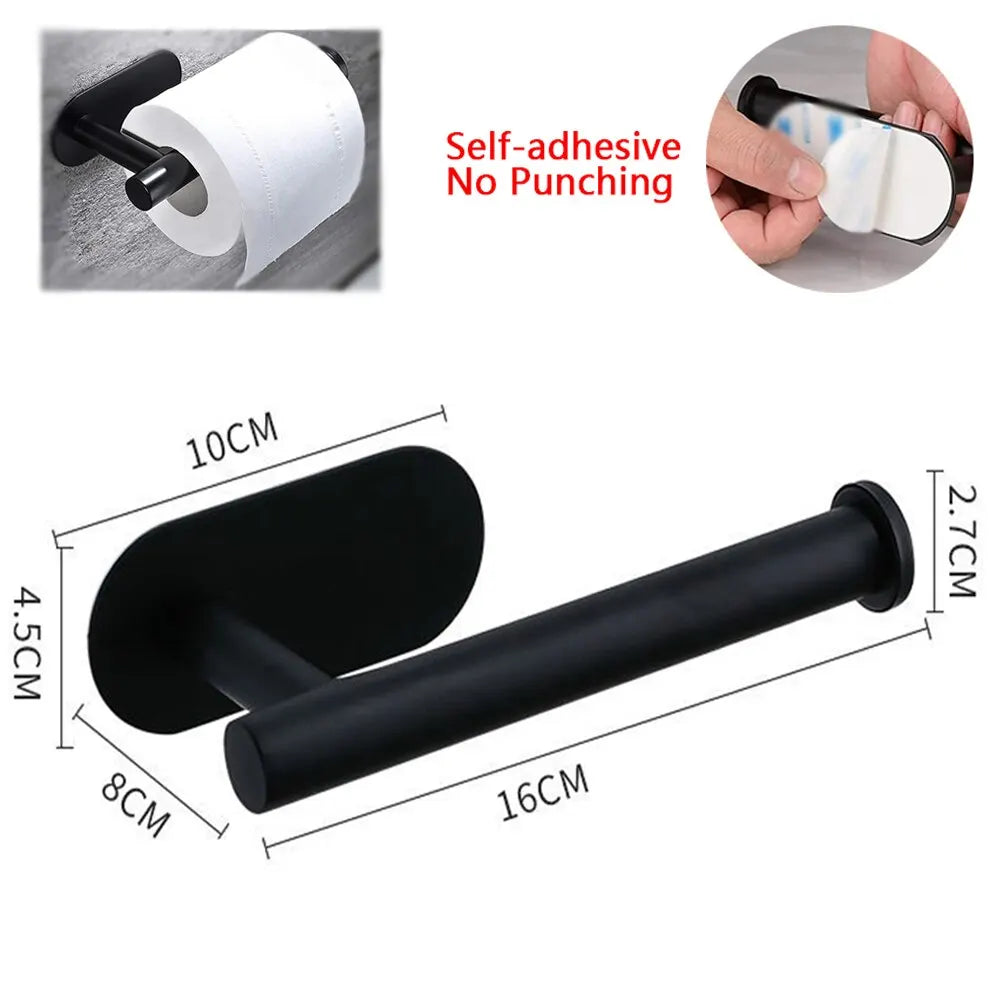 Adhesive Toilet Paper Holder Kitchen Roll Towel