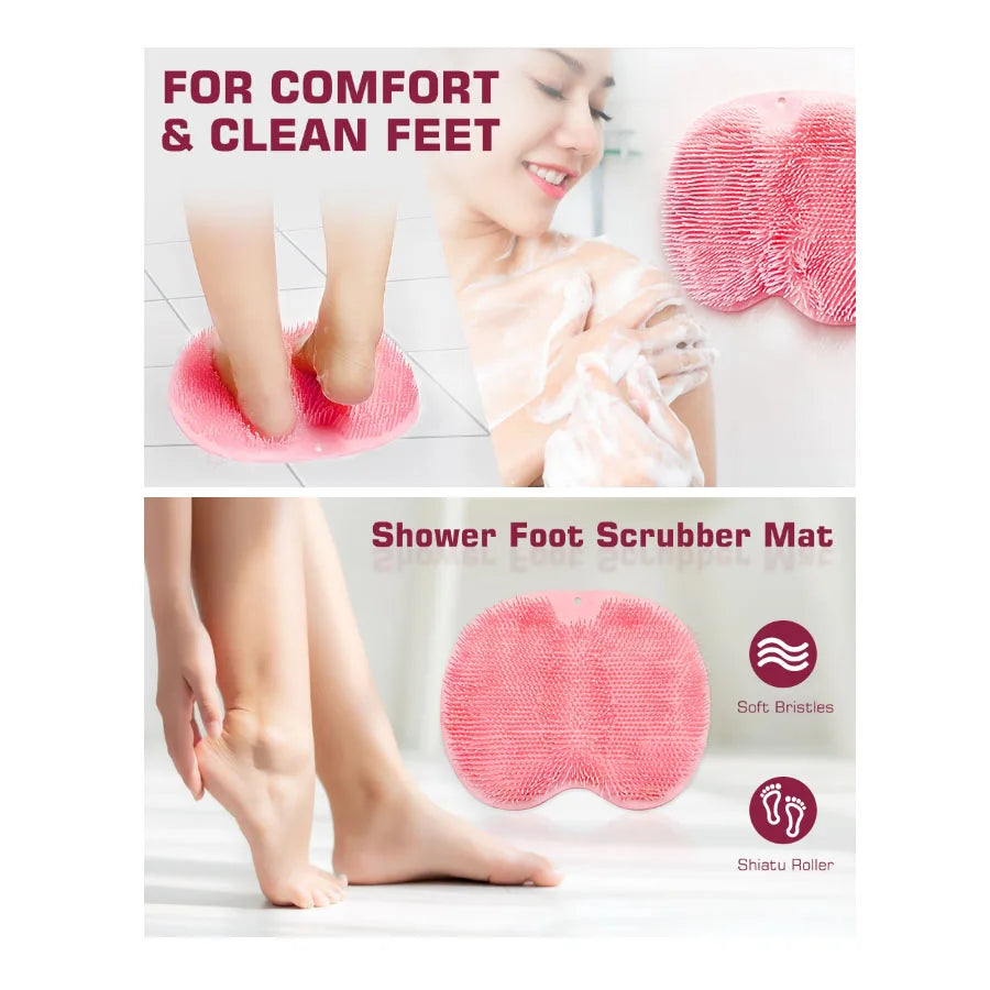Shower Foot Scrubber Mat Back Washer Exfoliating