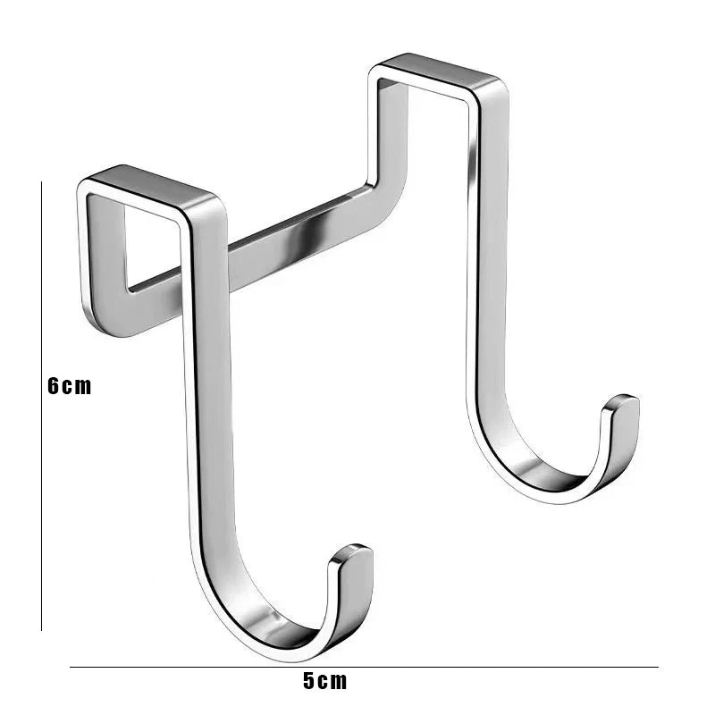 Punch Free S Shape Stainless Steel Door Hook