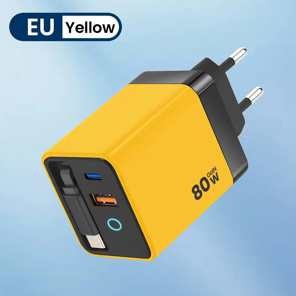 Elough 80W USB Type C Charger with Retractable