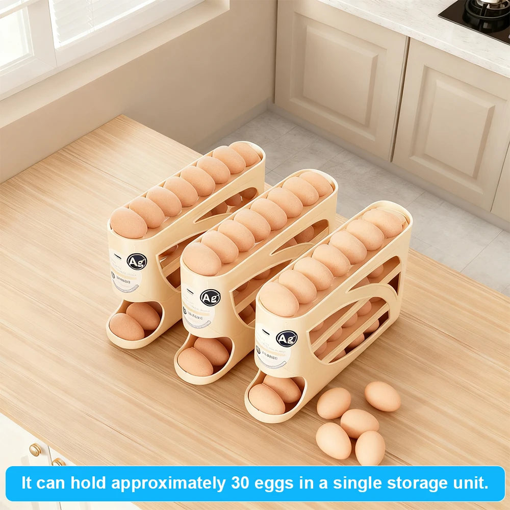 Rolling Slide Egg Storage Box Refrigerator Side