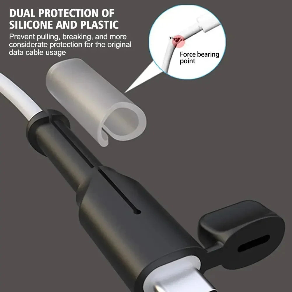 Soft Silicone Charger Cable Winder Protector USB