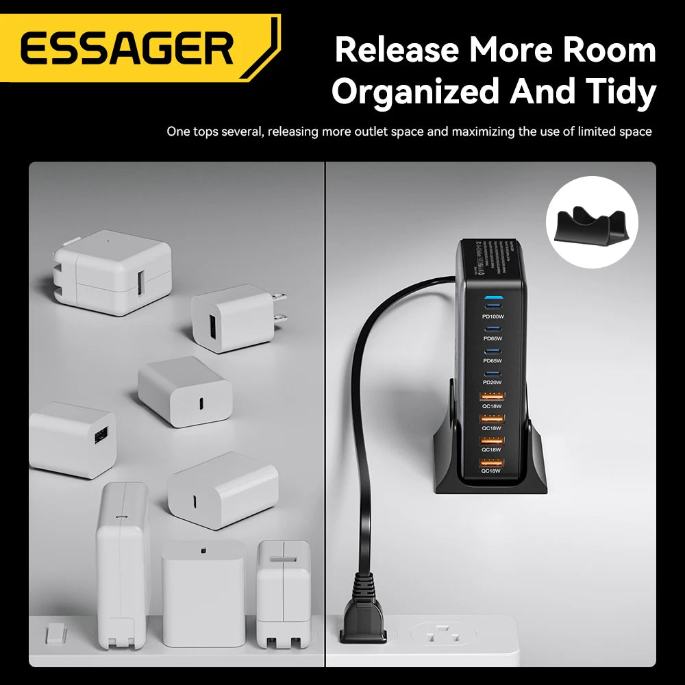 Essager 320W GaN Charger 8Port USB Type C Desktop