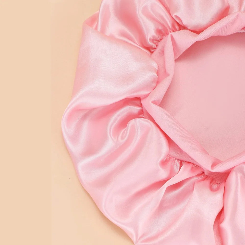 Women's Satin Wide - Brimmed Shower Cap