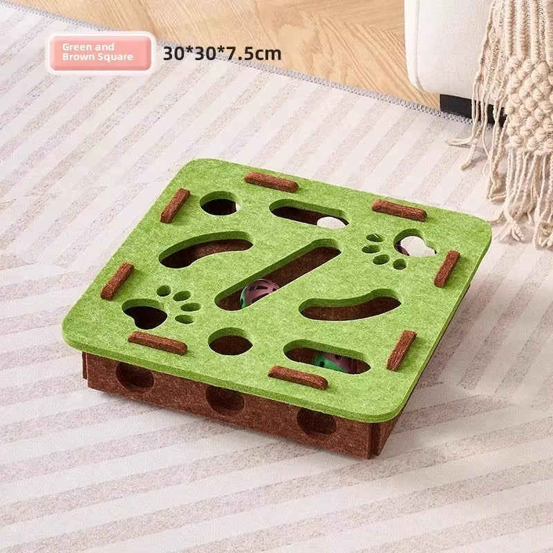 Cat Puzzle Toy Felt Puzzle Box Cat Exercise Toy