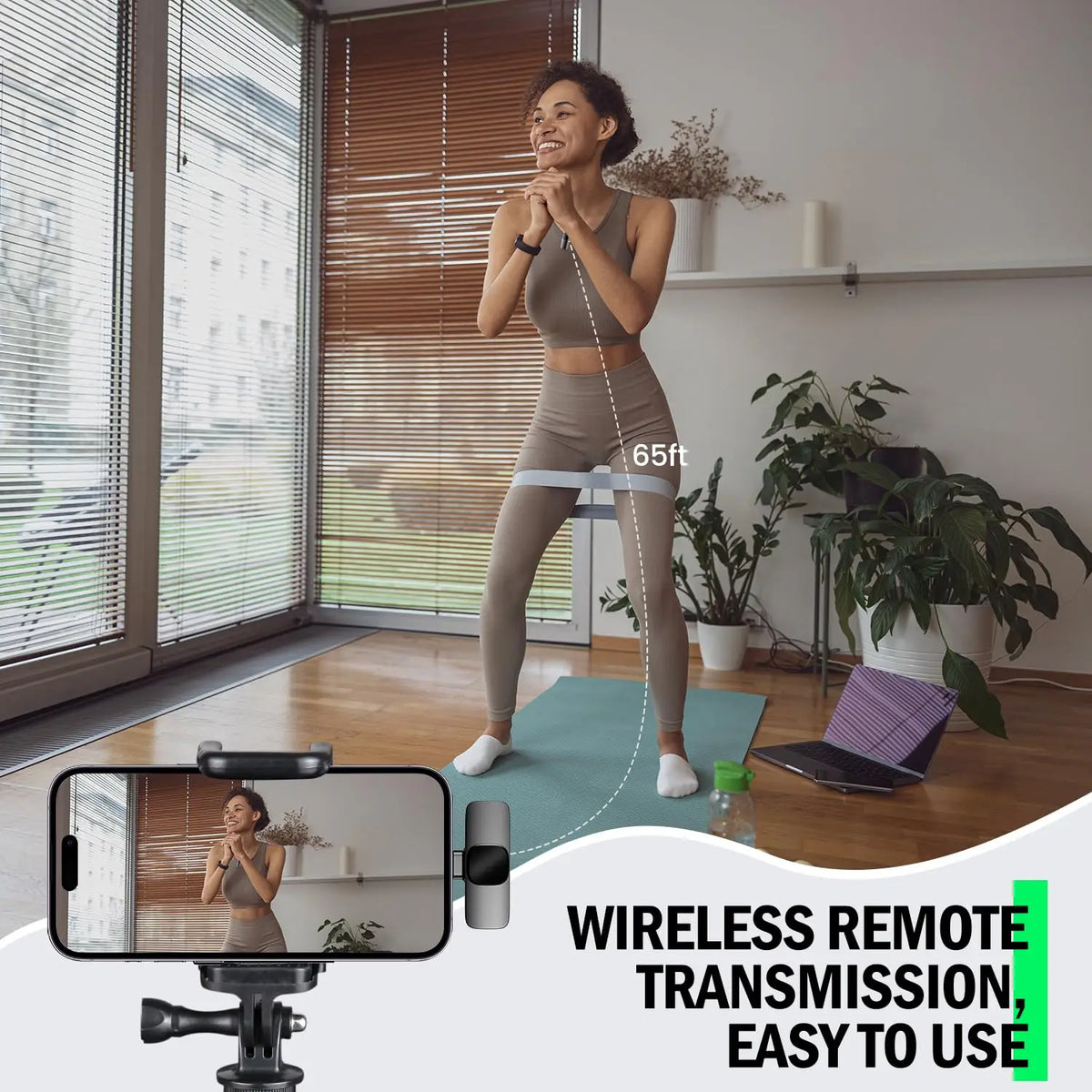 Basix Wireless Lavalier Microphone Audio Recording Mini