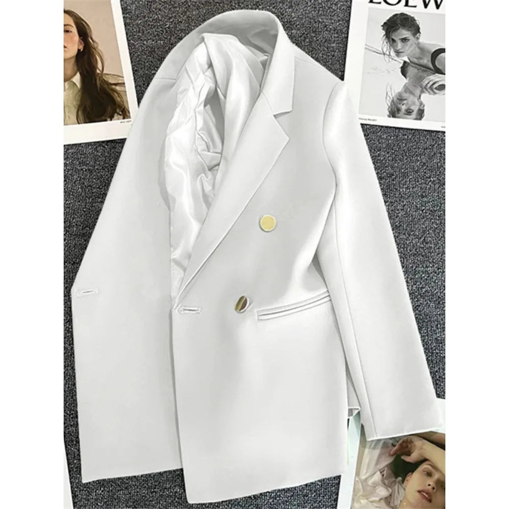 Women's Luxury Double Breasted Korean Blazer Coat
