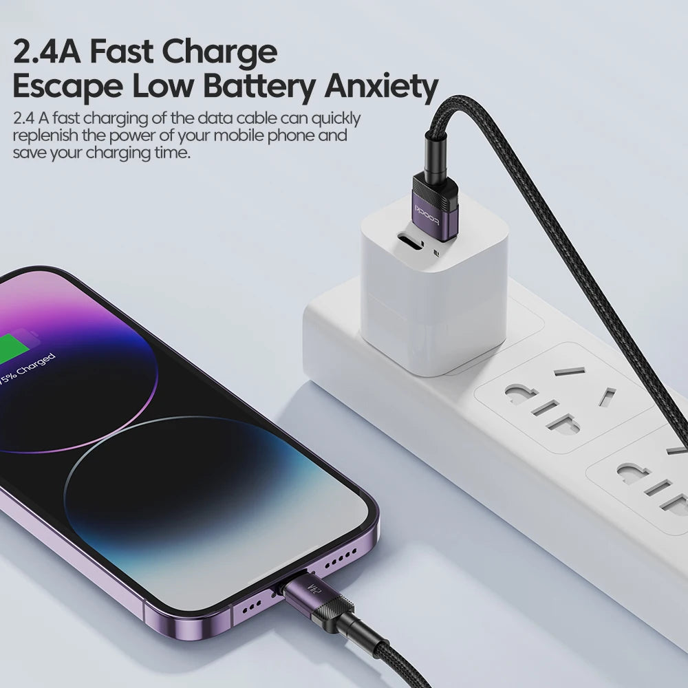 Toocki USB Cable For iPhone 14 13 12 Pro Max X XS