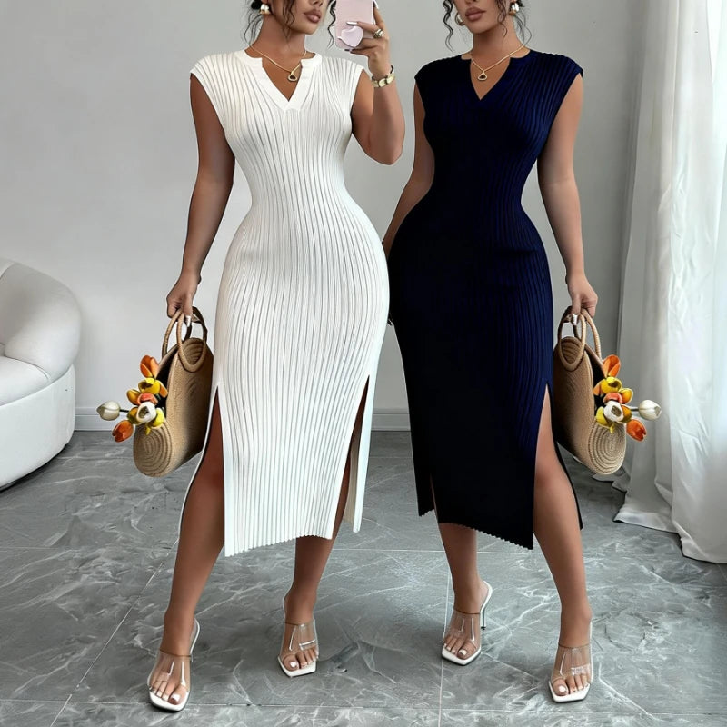 Women's White V