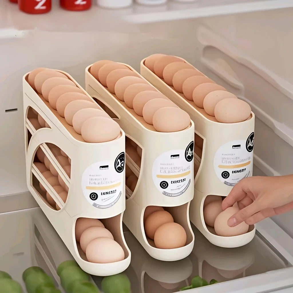 3 - Tier Rolling Egg Storage Container