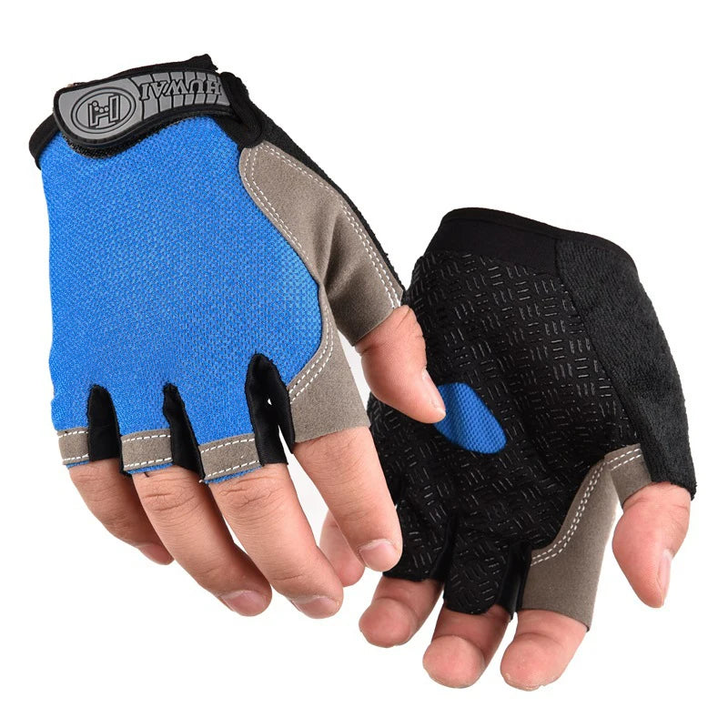 Men Cycling Bicycle Gloves Half Finger Gym Gloves