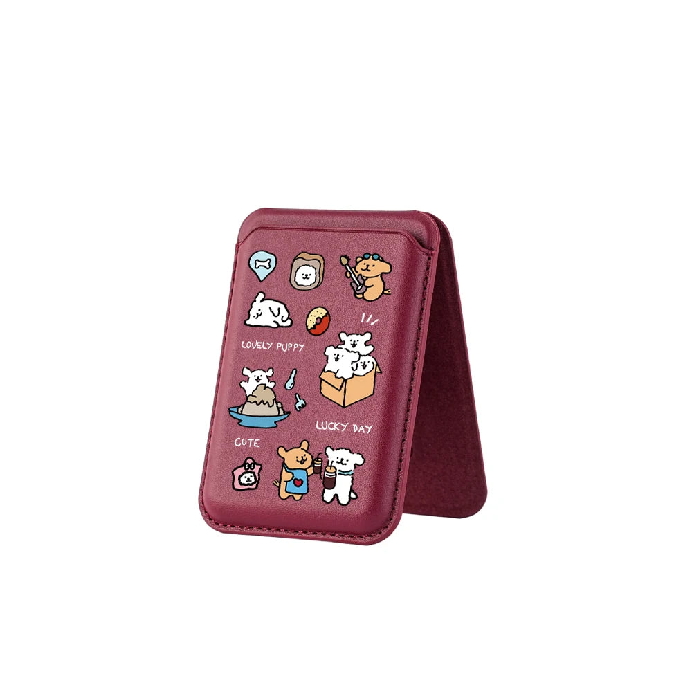Cute line Dog Upgrade purse Hide Stand for iPhone
