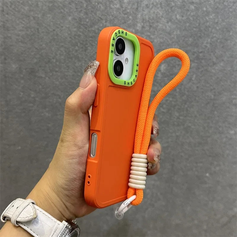 Fashion Lens Collision Color Wrist Strap Cases