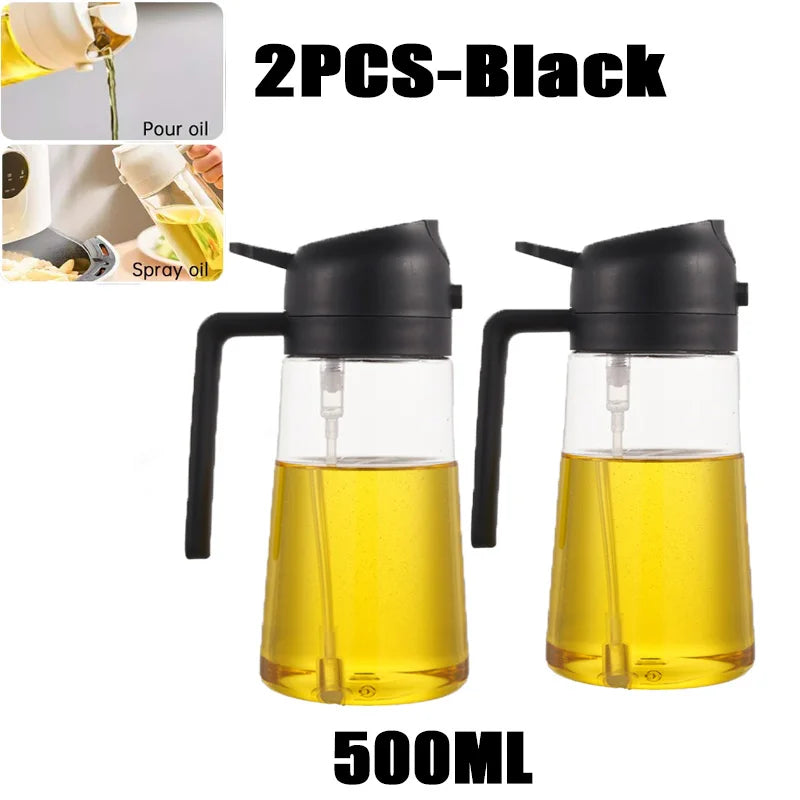 2in1 500ml Plastic Kitchen Oil Sprayer Spray Oil