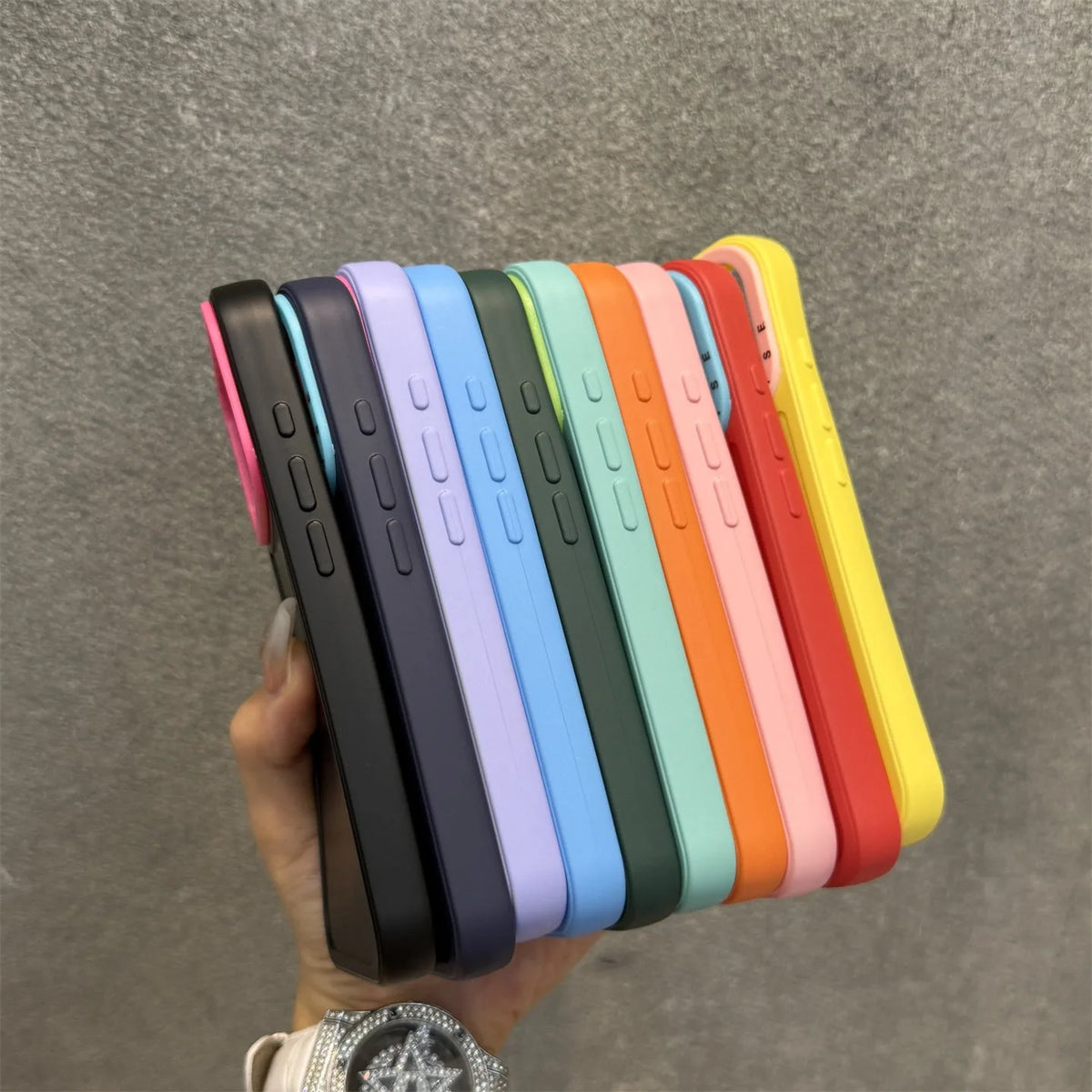 Fashion Lens Collision Color Wrist Strap Cases