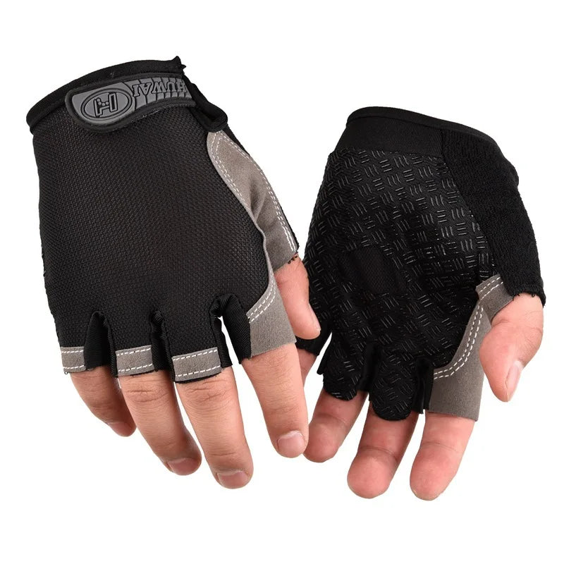 Men Cycling Bicycle Gloves Half Finger Gym Gloves