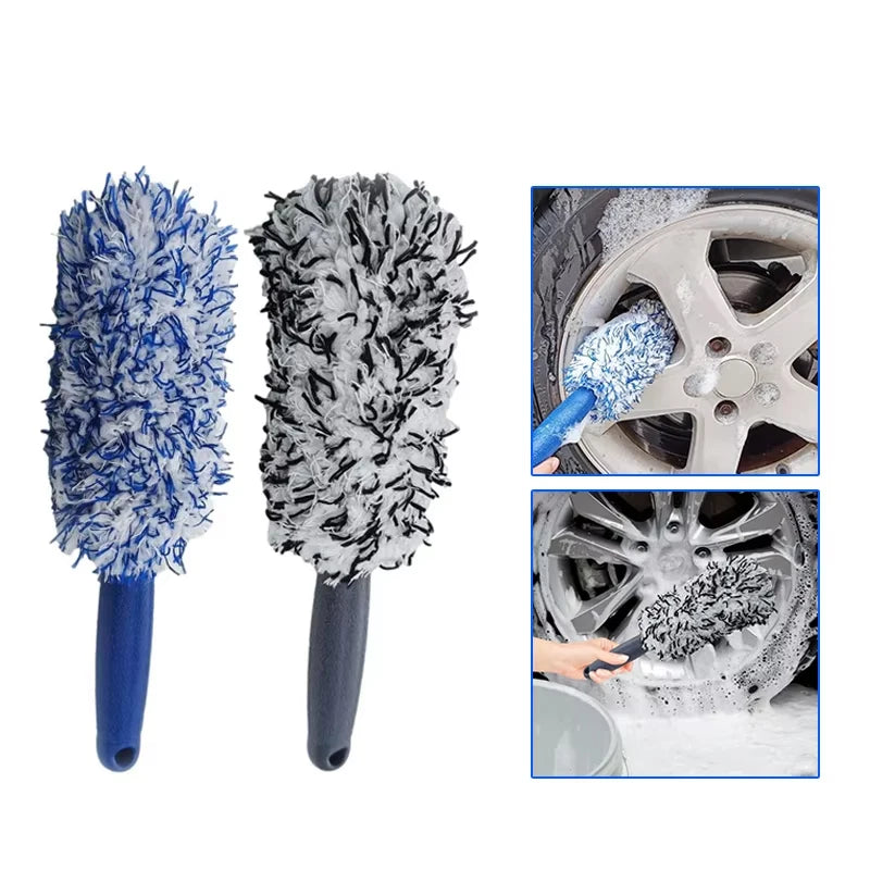 Car Wheel Tire Rim Cleaning Brush Portable Plush