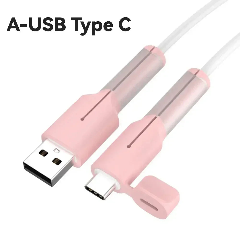 Soft Silicone Charger Cable Winder Protector USB