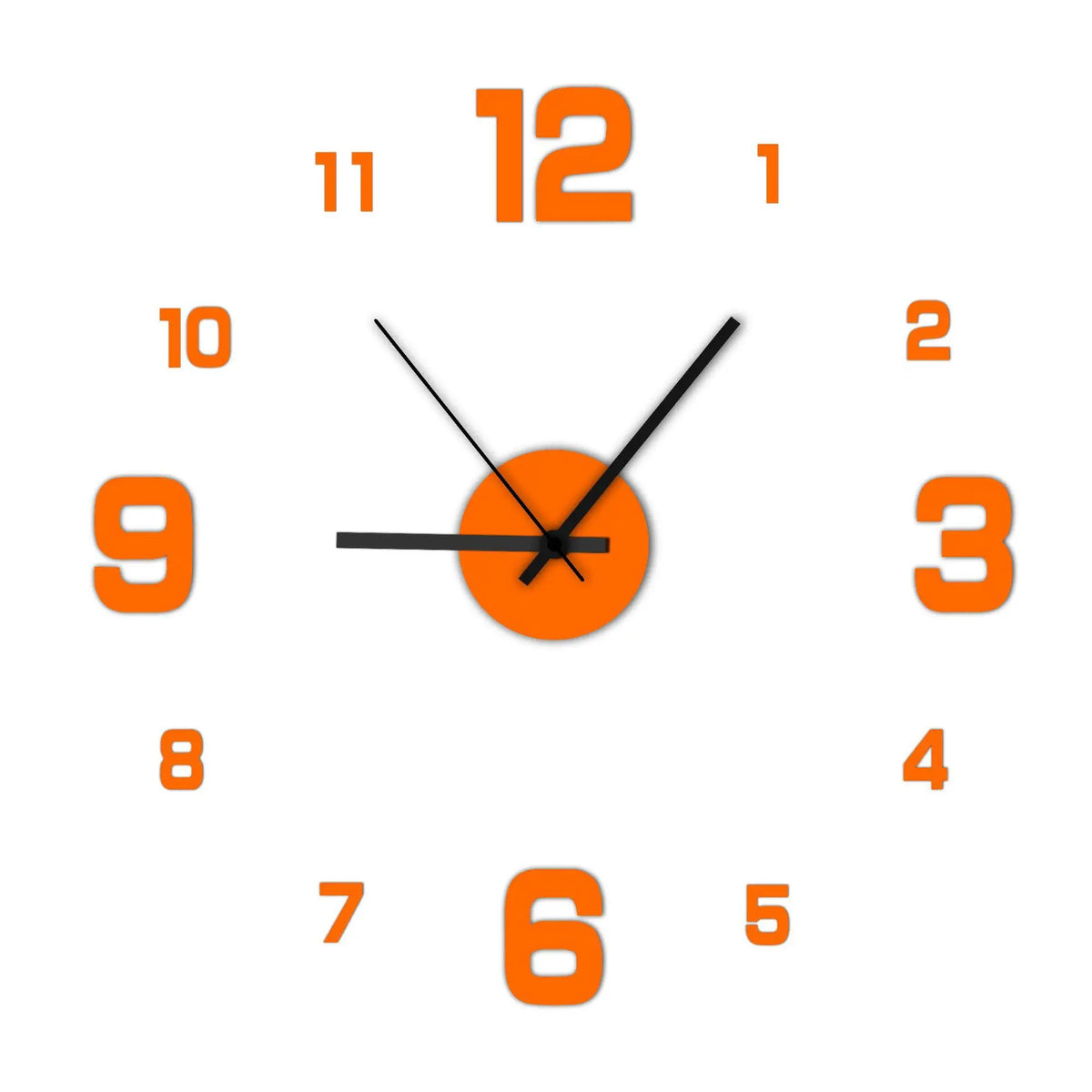 Horloge Murale Créative sans Cadre DIY Sticker Mural Maison