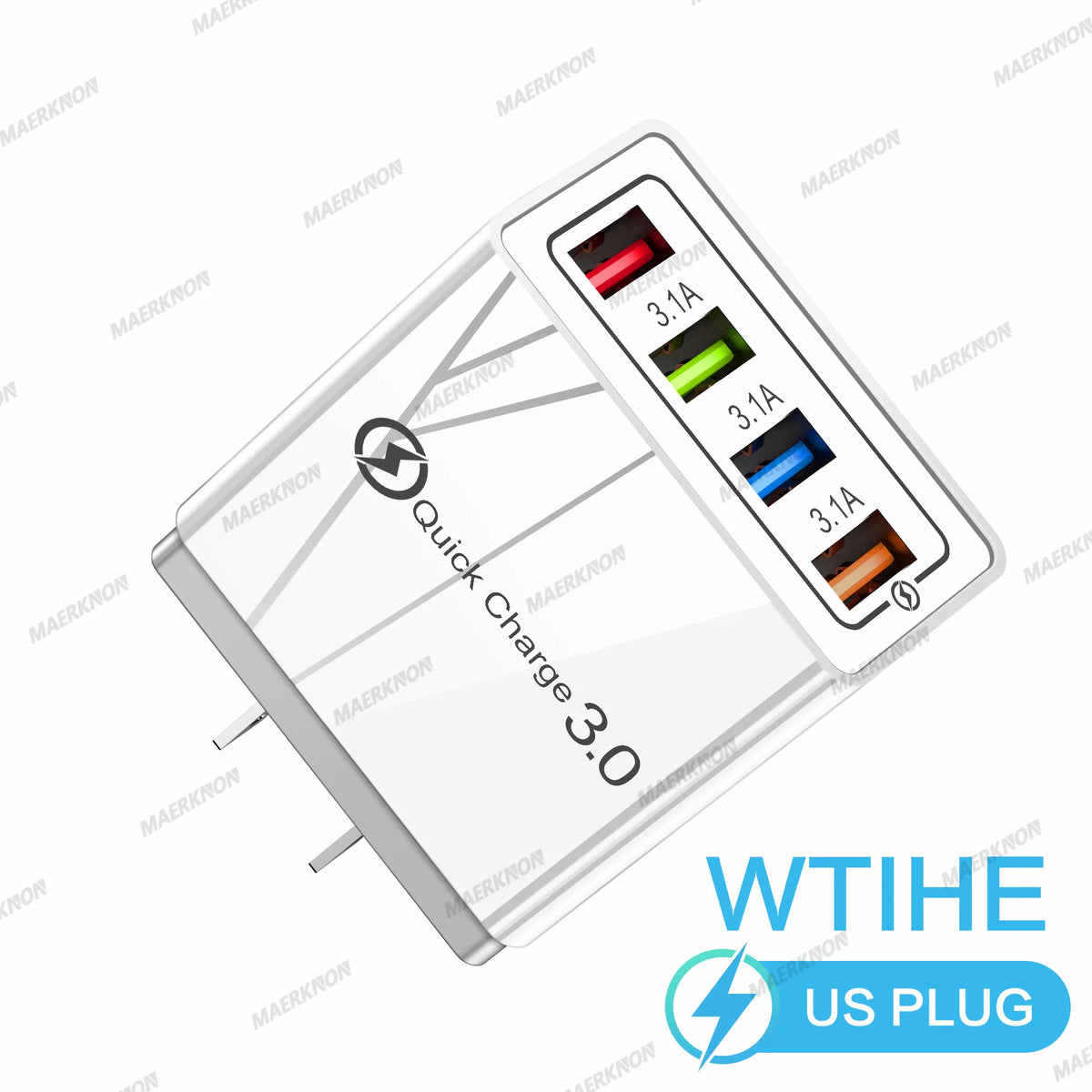 3A USB Charger 4 Ports USB Quick Charge 3.0 EU US