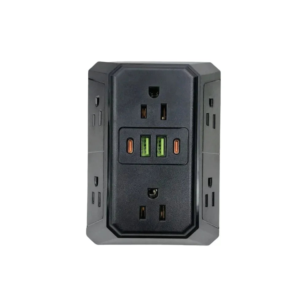 US Multi Socket Wall Socket with 6 AC Outlets 4