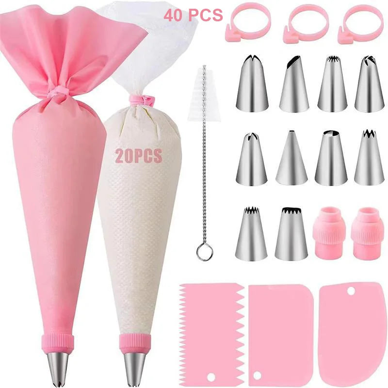 Silicone Piping Bags and Tips Set Cake DIY