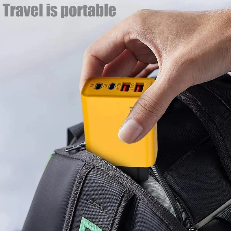 120W Fast Charging 4 Ports Mobile Phone Charger QC3.0