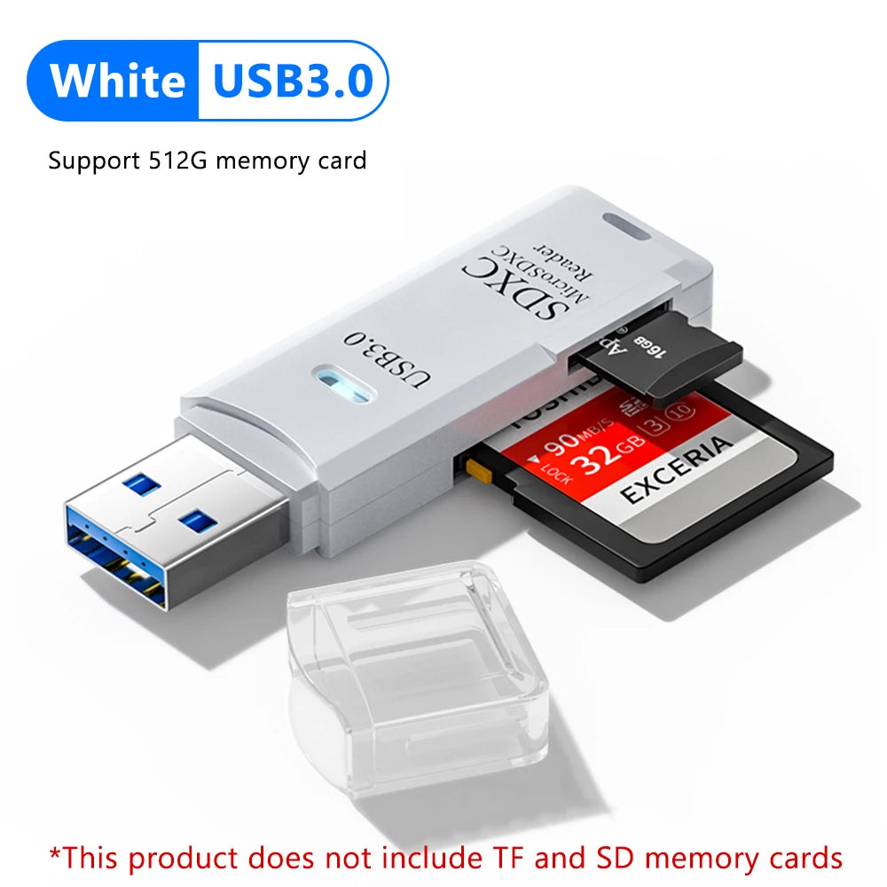 Lecteur de cartes 2-en-1 USB 3.0 Micro TF SD