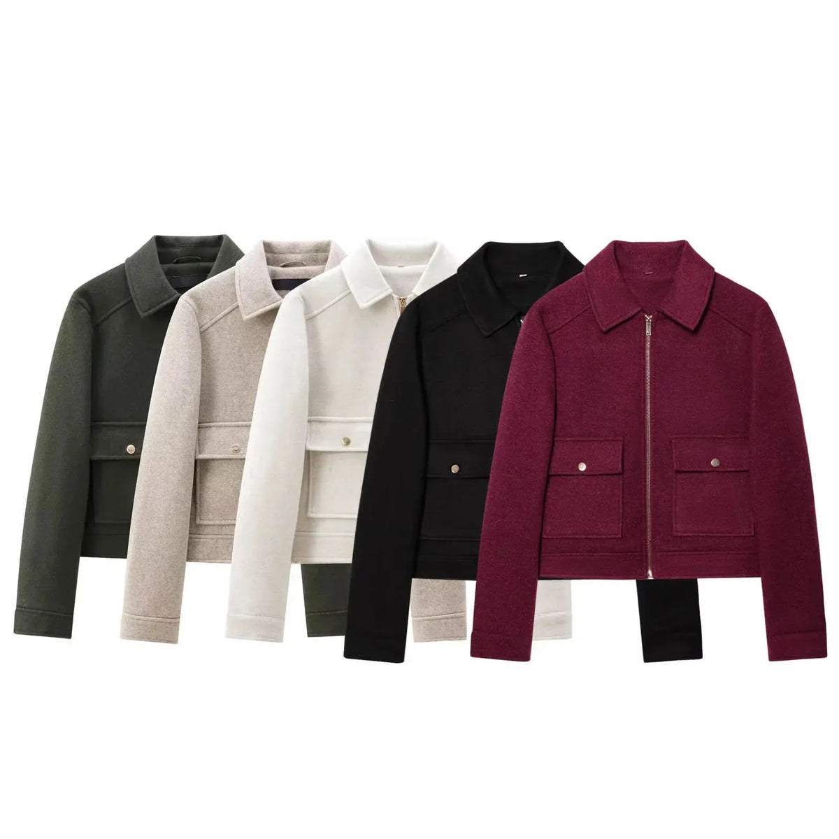 Women's Zipper Jacket Coat New Winter Long Sleeve