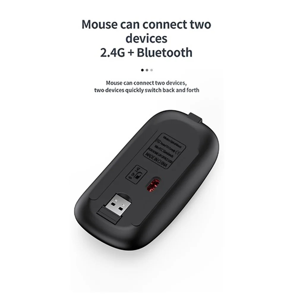 Slim Rechargeable Bluetooth Keyboard and Mouse Set for