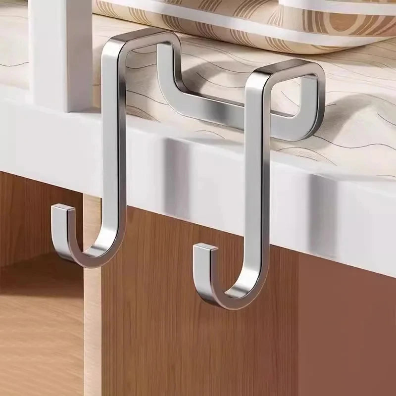 Punch Free S Shape Stainless Steel Door Hook