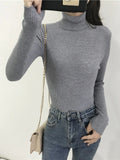 Women's Ribbed Turtleneck Pullover Sweater