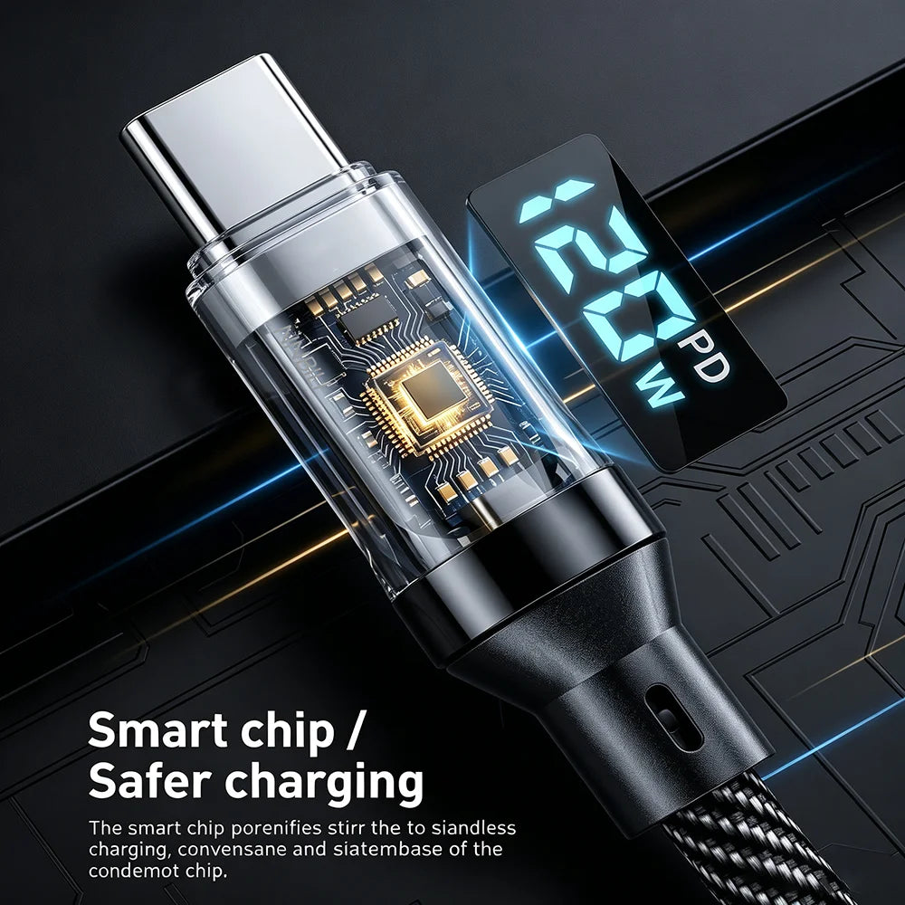 120W USB - A to USB - C Fast Charging Cable