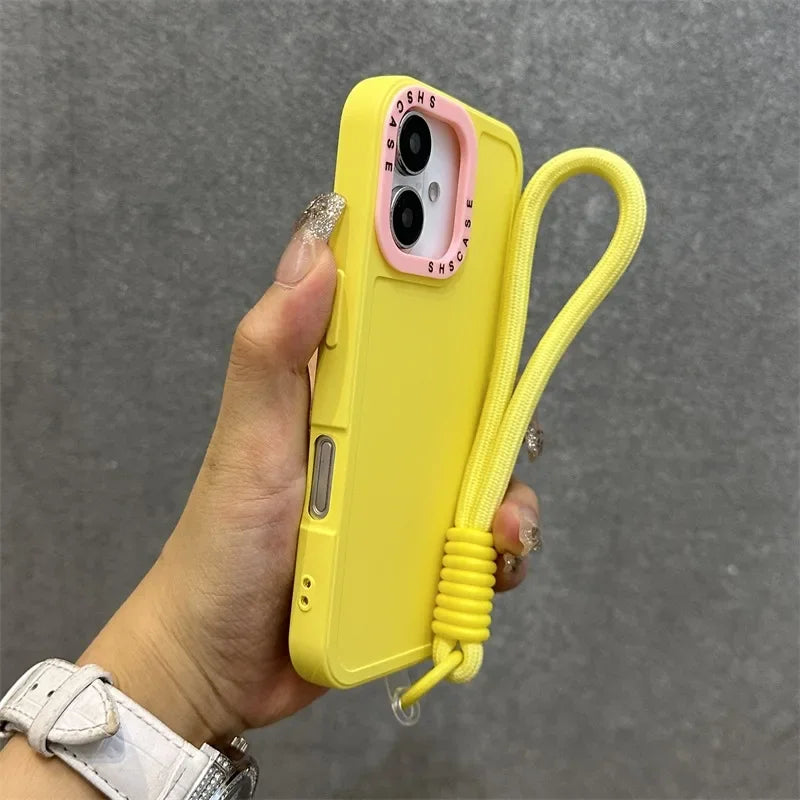 Fashion Lens Collision Color Wrist Strap Cases