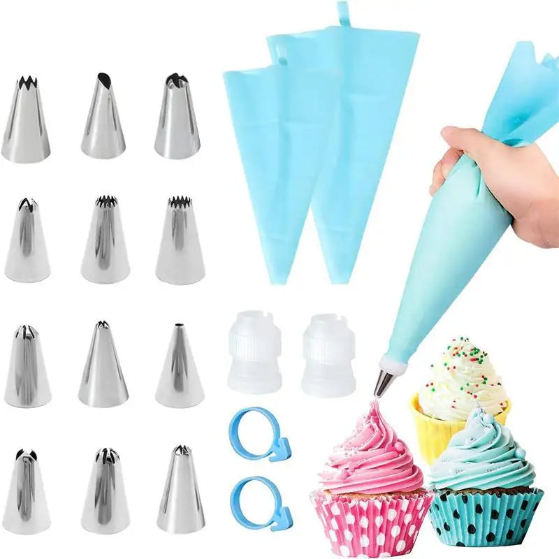 Silicone Piping Bags and Tips Set Cake DIY