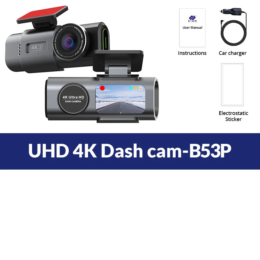 Dash Cam 4K UHD Recording Car Camera DVR Night