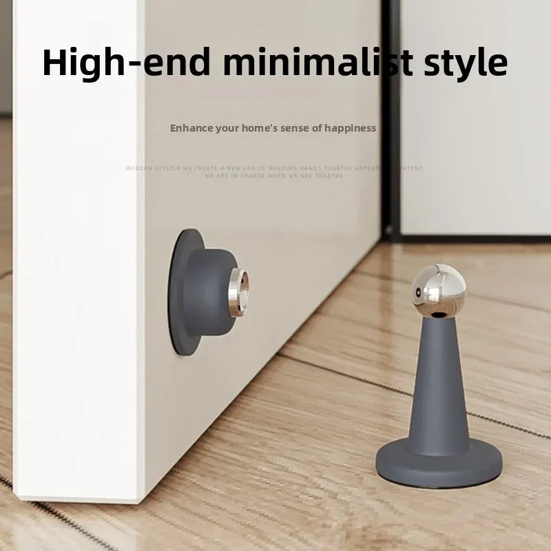 Butoir de porte sans perçage pour chambre à coucher, butée de porte fixe