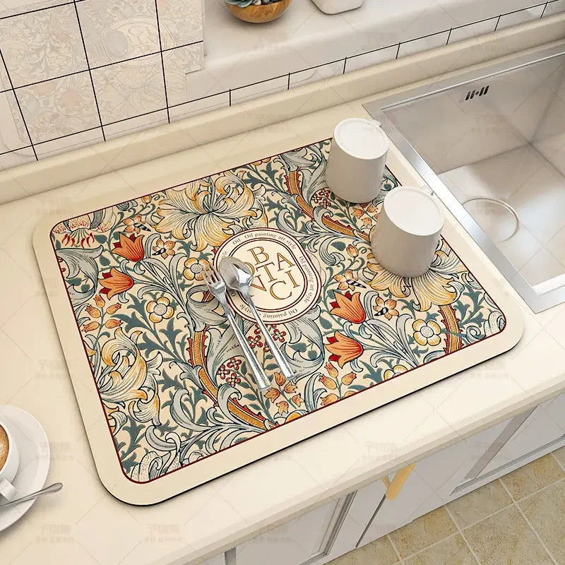 Large Kitchen Super Absorbent Mat Coffee Dish
