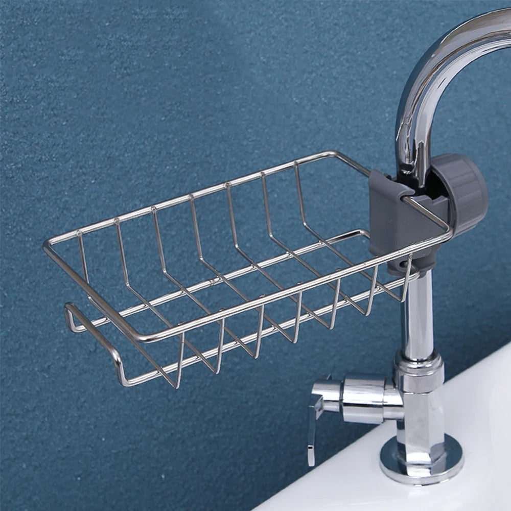 Kitchen Sink Drain Rack Sponge Storage Flexible