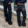 Women's Y2K Vintage Jeans Aesthetic Star Pattern Print