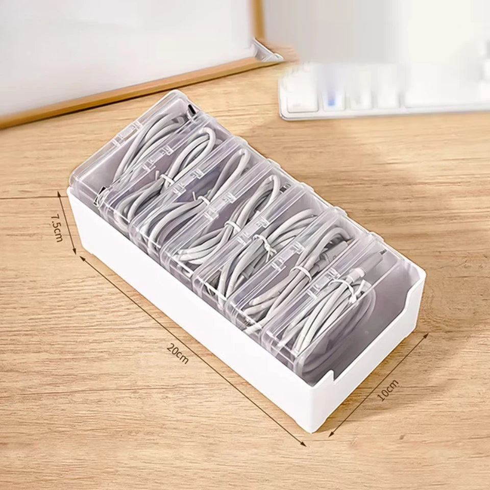 1Set Desk Storage Data Cable Storage Box Cable