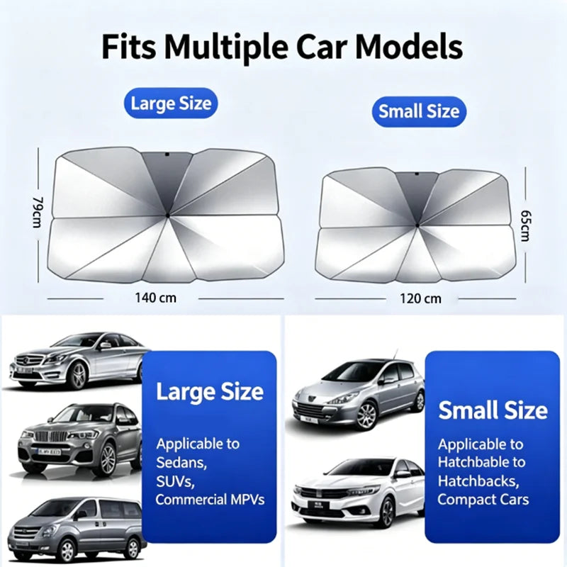 Car Windshield Sun Shade Umbrella Foldable