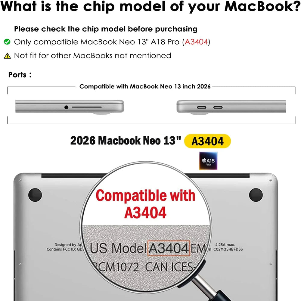 Laptop Protector Case For MacBook Neo 13 inch